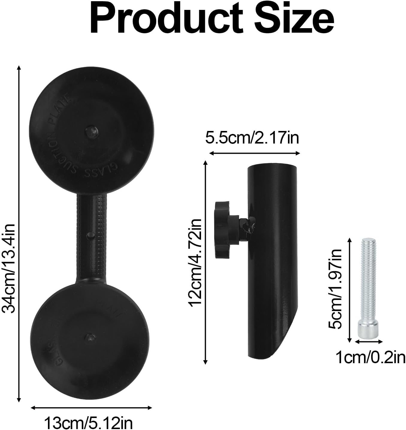 lasuroa Suction Cup Flag Pole Mount for RVs, Universal Metal Quick Flag Pole Holder with Strong Suction Stable Holds for Truck Boat Camper Yachts Outdoor Adventures