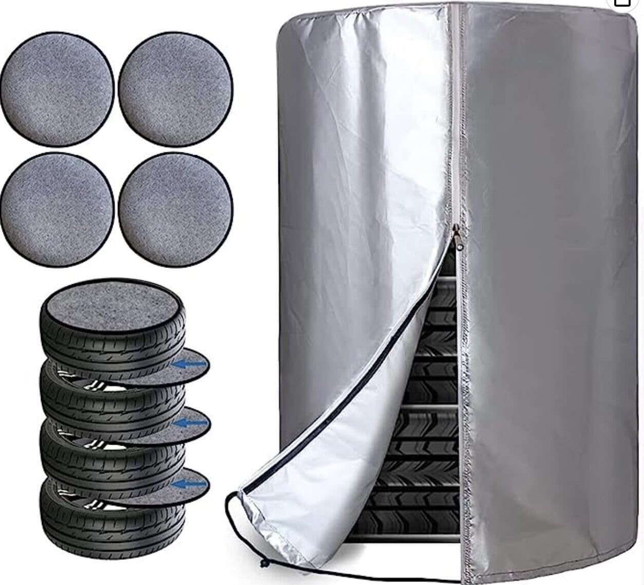 Torba na opony samochodowe z tkaniny Oxford, wodoszczelna, pyłoszczelna, do przechowywania opon, z matą, czarna, A, 65 x 90 cm
