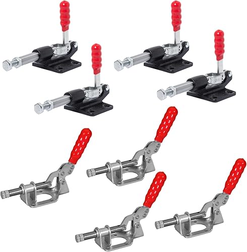 Miniatura 16 de POWERTEC Kit de abrazadera de palanca y perilla de pista en T, herramientas de carpintería para pista en T, 4 unidades, capacidad de sujeción de 300