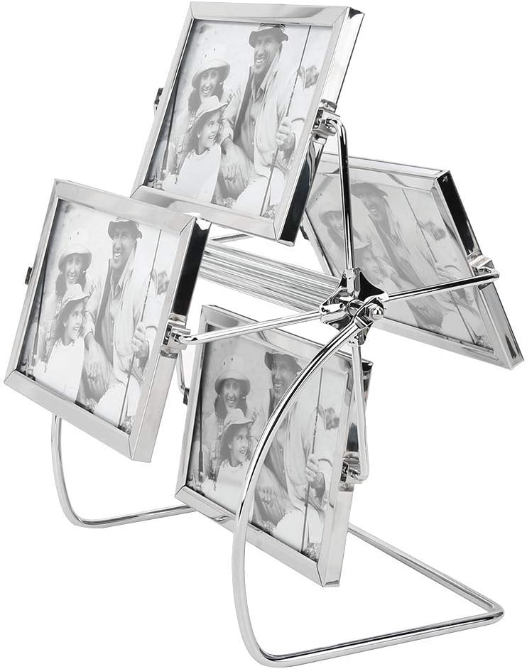 Yosoo Photo Frame, Rotatable Ferris Wheel Family Pictures Frames, Desk Table Top Vintage Horizontal Placement Stand Frame for 6x4 Inch Photo