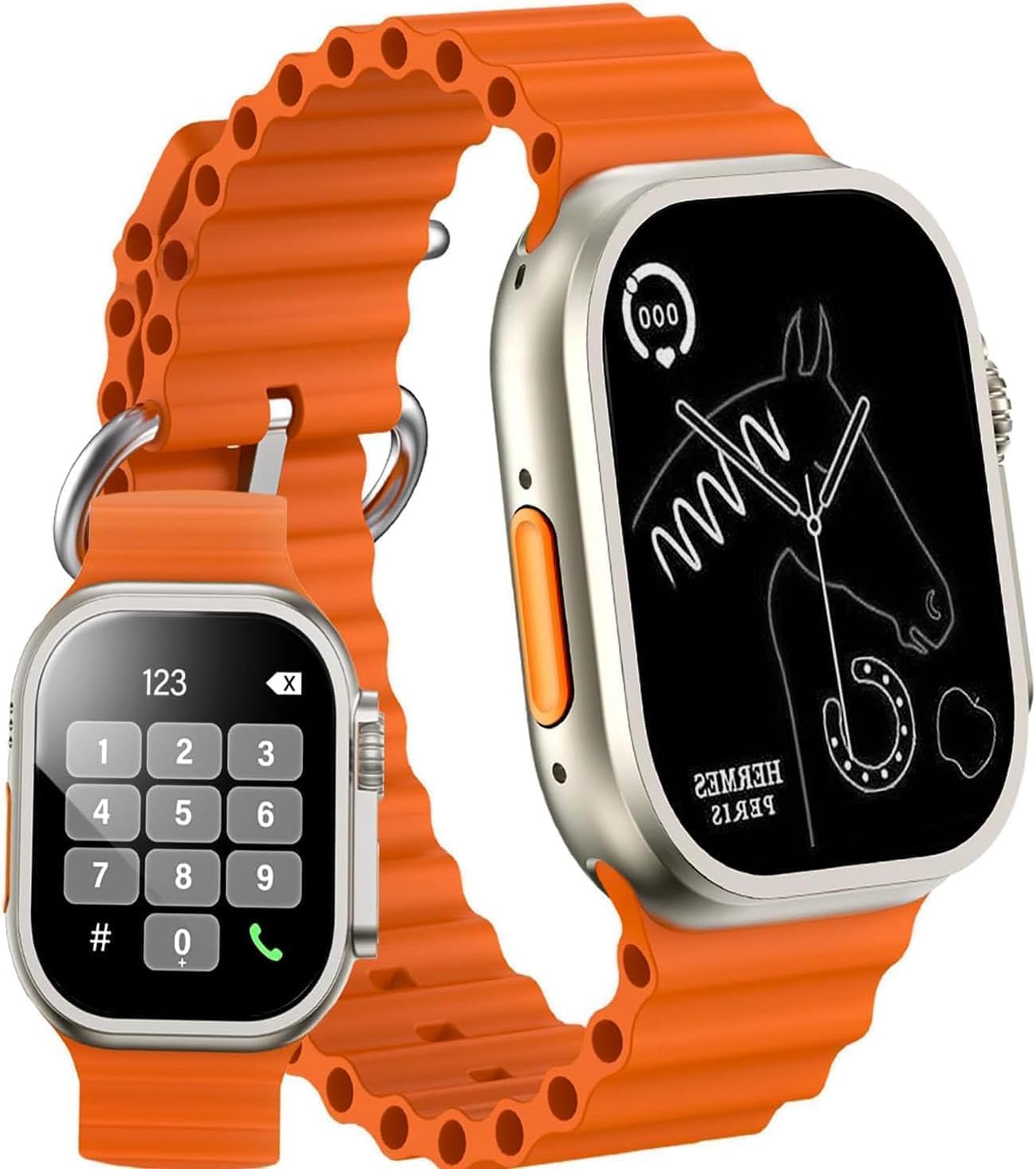 AdinaS Smart Watch 49mm Series 2.2-inch, Oranger