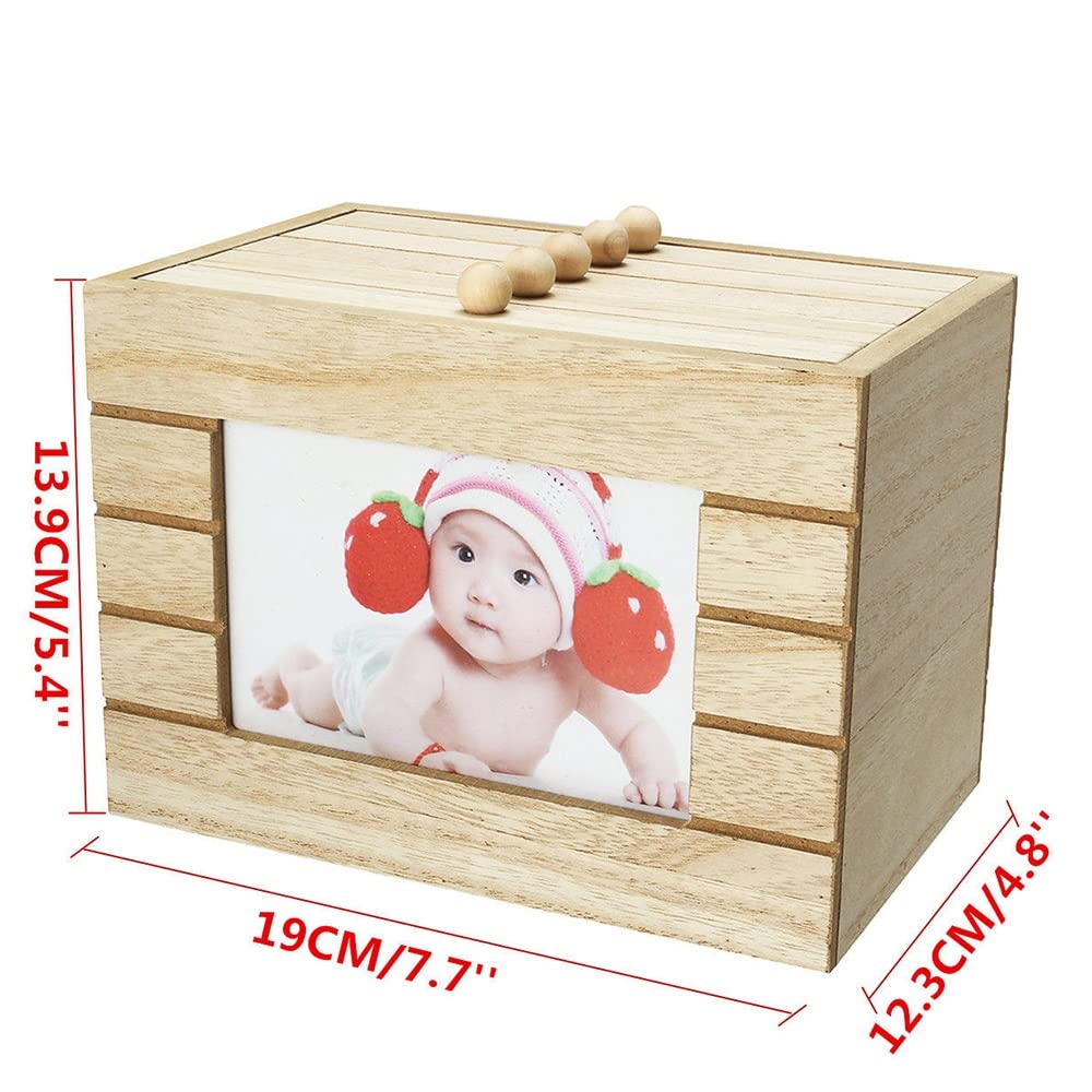 Fotoalbum Kreativer Holz-Fotoalbum-Kasten Holzgehäuse DIY 6. Zoll 100 stücke Fotos Lagerung Hochzeit Baby Fotobild einsetzen Boxen Wohnkultur Fotoalbum Zum Selbstgestalten