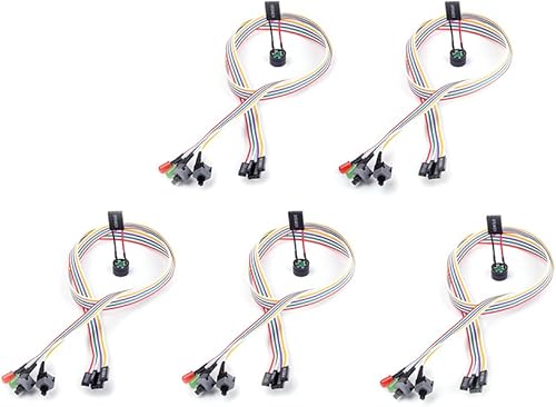 Miniatura 4 de CYT1089 - Cable de interruptor de interruptor HDD con luces indicadoras para caja de computadora con 5 unidades de placa base para computadora