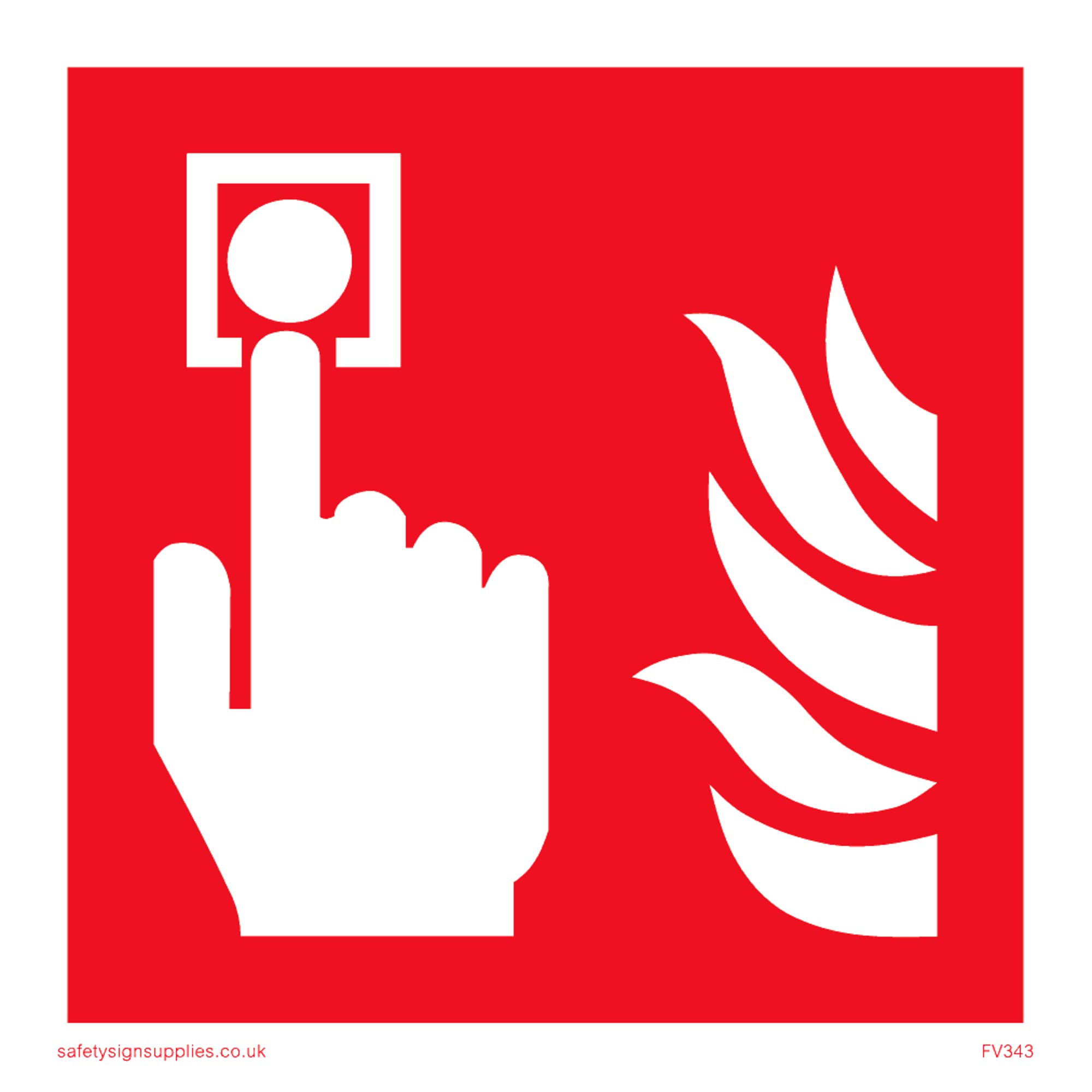 fire alarm call point symbol only Sign - 85x85mm - S85