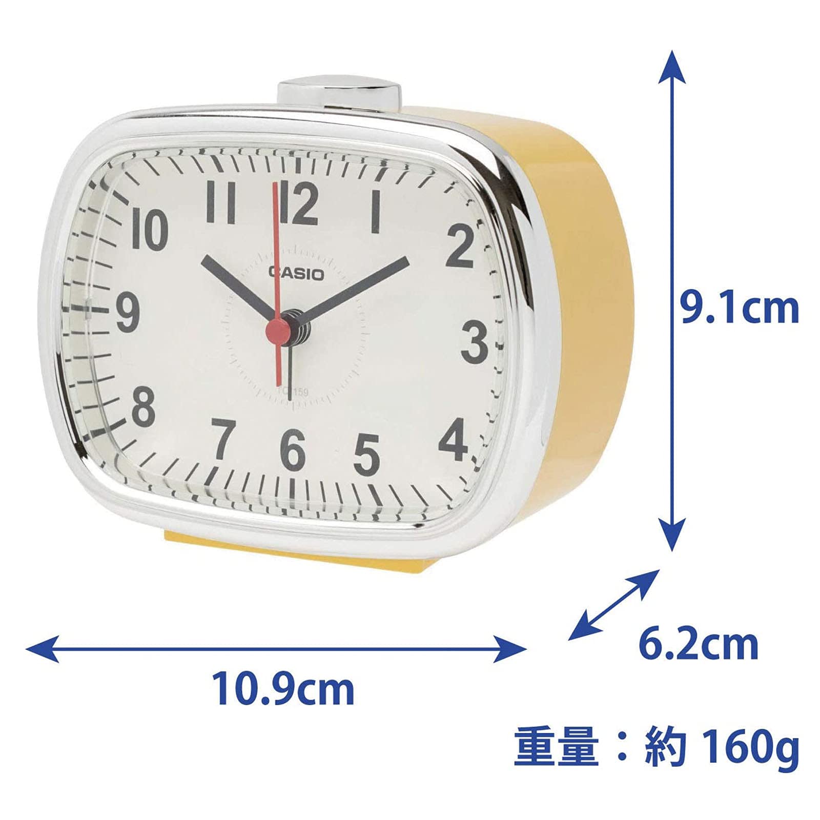 Amazon.co.jp: CASIO(カシオ) 目覚まし時計 置き時計 イエロー 黄色
