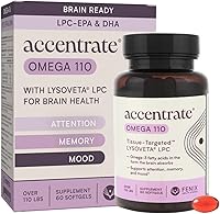 Vista 10 de Omega con LYSOVETA LPC Suplementos de EPA y DHA para la salud cerebral Enfoque, atención, memoria y estado de ánimo 6 veces mayor absorción