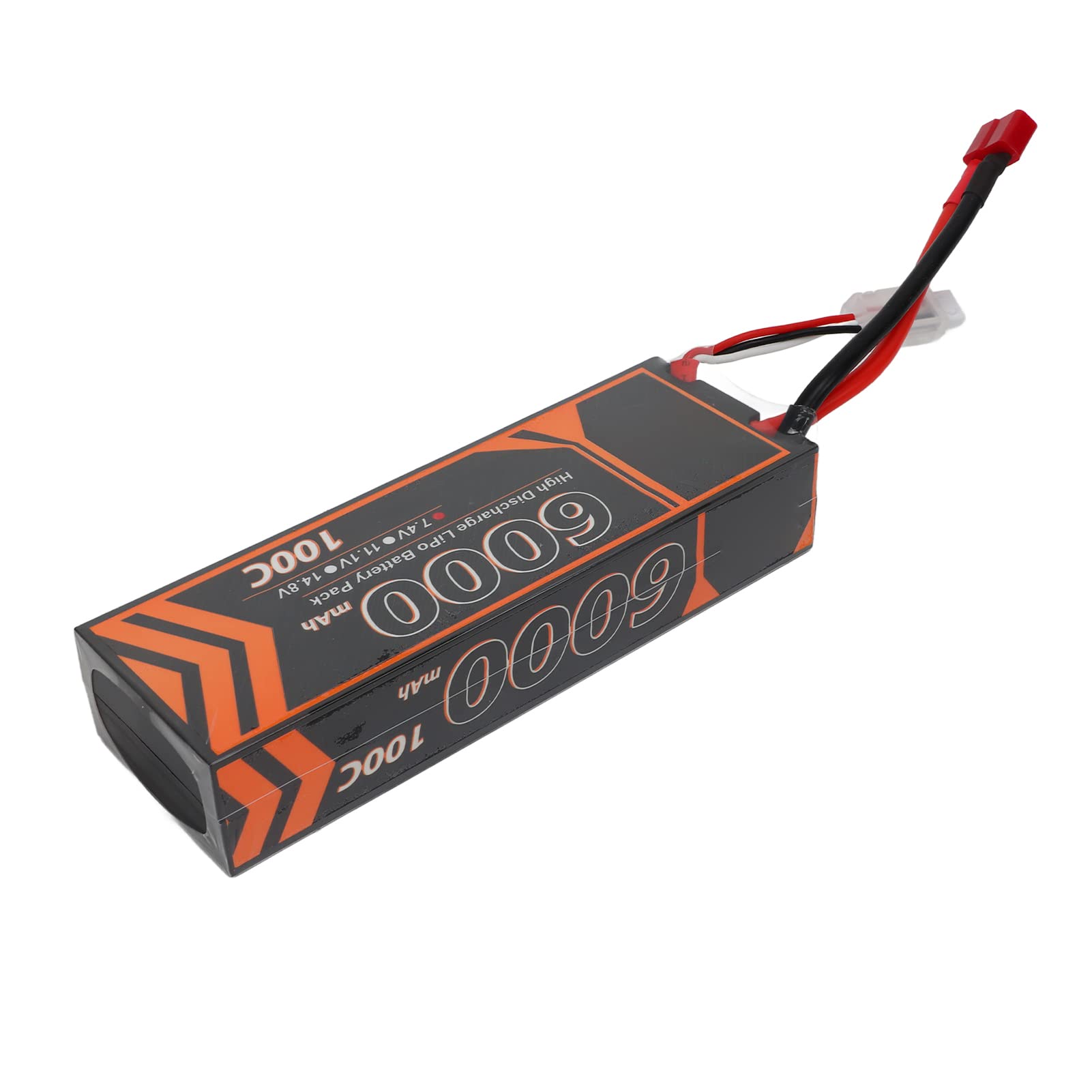 aqxreight Batteria Lipo RC 6000mAh 7.4V 2S Velocità di Scarica 100C per 1/8 1/10 RC Auto Droni Elicotteri Batteria Al Litio Ossido di Cobalto Ad Alte Prestazioni con Spina a T