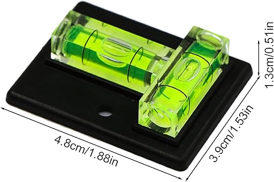 Tiny Bubble Levels - Handheld Spirit Levels, Crosses Check Bubble Tiny Spirit Levels Two Ways | T-Type Picture Levels Mark High Precision Layout Tools for Tripods, Balancing Frame Picture, Traile