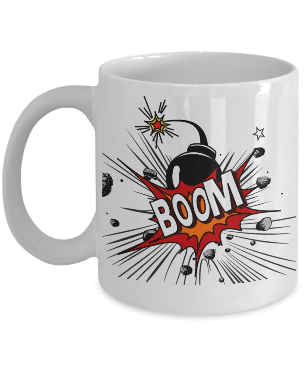 Merlin Online Explosive Boom Gift Mug | Gift that goes boom | 11oz Coffee Mug with boom | Explosive coffee Mug | Boom Mug