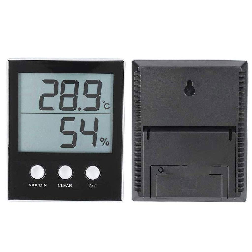 Cyfrowy higrometr, termometr, wilgotność względna i temperatura, miernik z wyświetlaczem LCD, przełącznik ℃ i ℉, do domu, biura, szklarni, magazynu