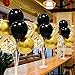 ZJDHPTY Black and Gold Party Decorations 4 Set Balloon Stand Table Centerpieces for Men's Women's Birthday Wedding Retirement Anniversary New Years Graduation Decorations 2026