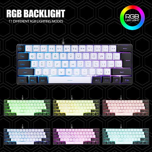 Teclado Gamer Yanmis con RGB y USB-C 60% miniatura 4