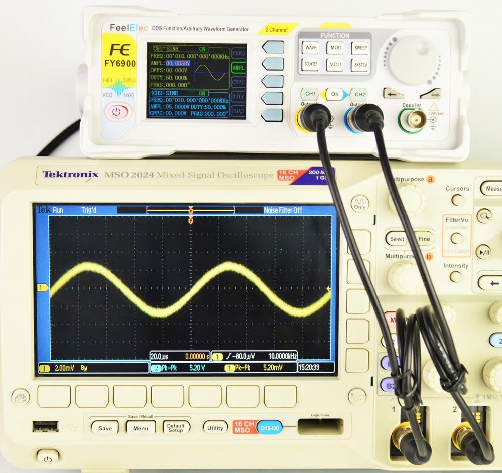 FY6900 20/30/40/50/60/80/100MHz DDS Function Signal Generator Dual-CH Arbitrary Waveform Generator Source Frequency Counter(FY6900 30M)