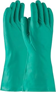 Unsupported Nitrile, Unlined with Raised Diamond Grip - 15 Mil, Assurance 50-N140G, Green, Compared to SHOWA 727 (12 Pairs) XXL