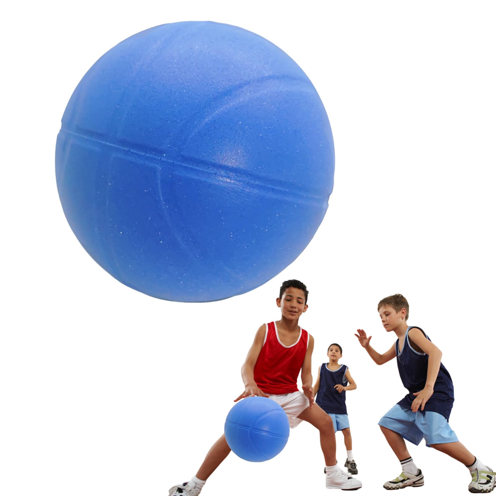 Baloncesto silencioso, para regatear en interiores y exteriores, para entrenamiento en interiores silenciosos y regateos, pelotas de espuma de alta densidad sin revestimiento, pelota de
