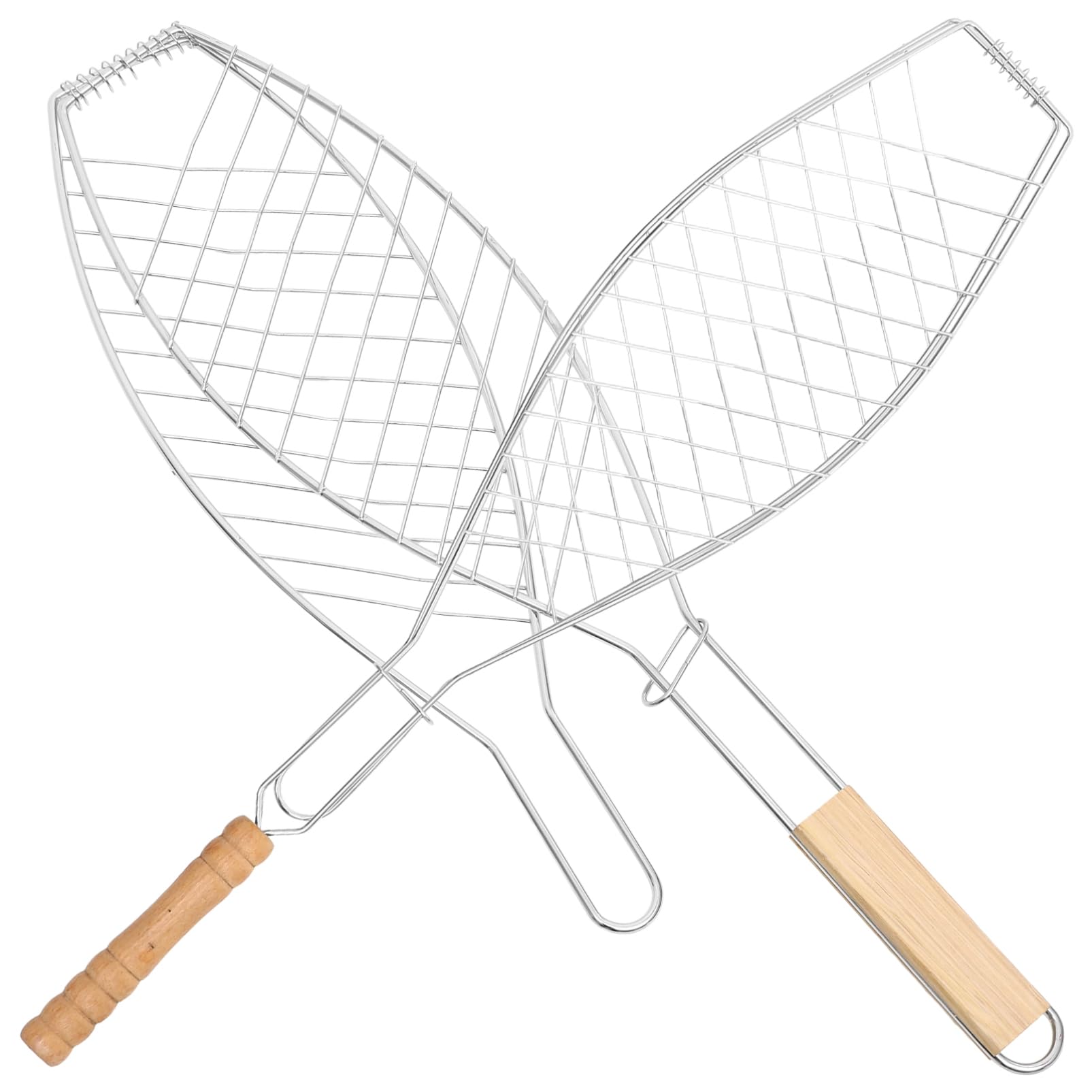 Abaodam Grill Baskets for Bbq Charcoal Basket for Grill Kabob Rack Round Net Rack Bbq Tool Set