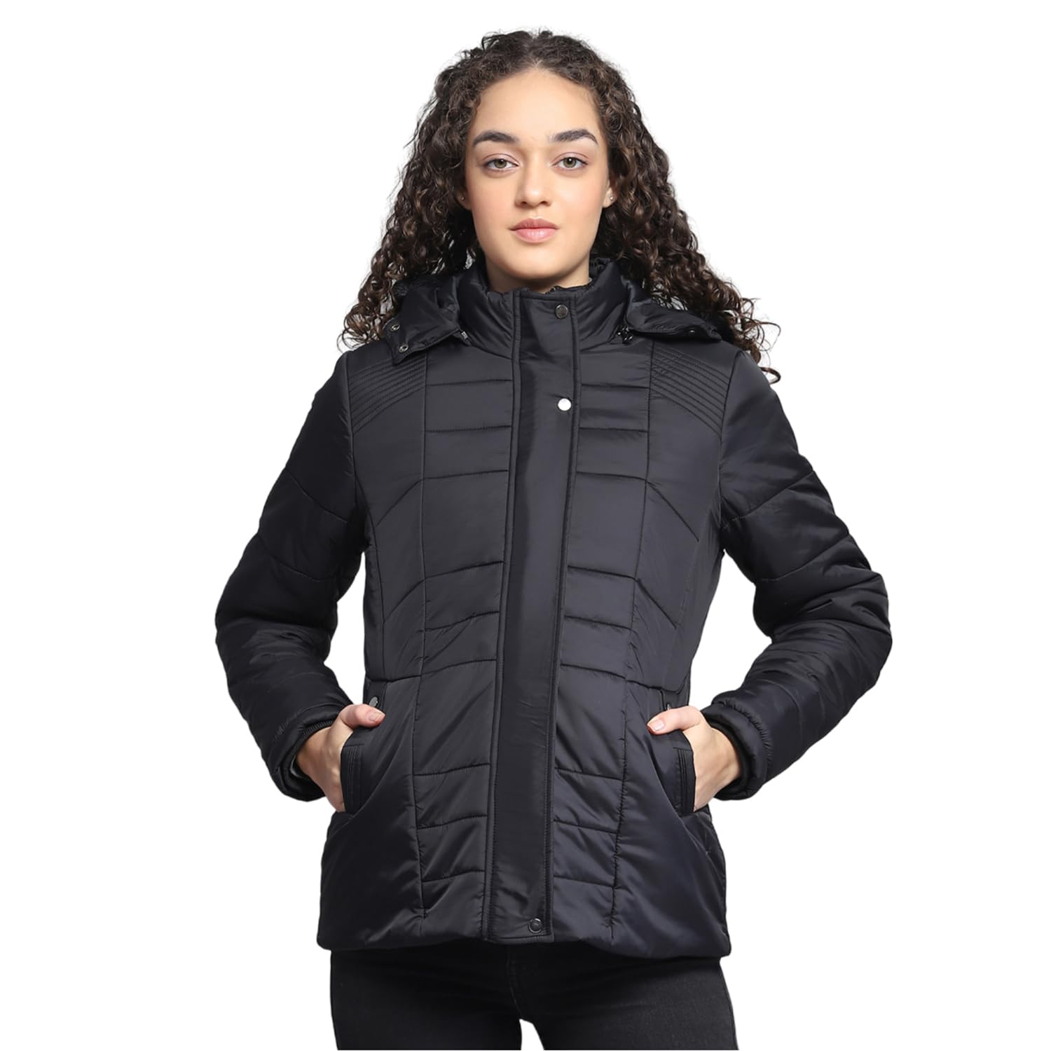 monte carlo Womens Self Design Detachable Hood Full Sleeve Jacket-picture-56