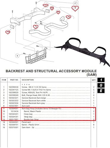 Miniatura 6 de Accesorio de bolsa de golf para club car precedent 2004+UP carrito de golf, aro de carrito de golf b ag  Correa de repuesto # 102504001