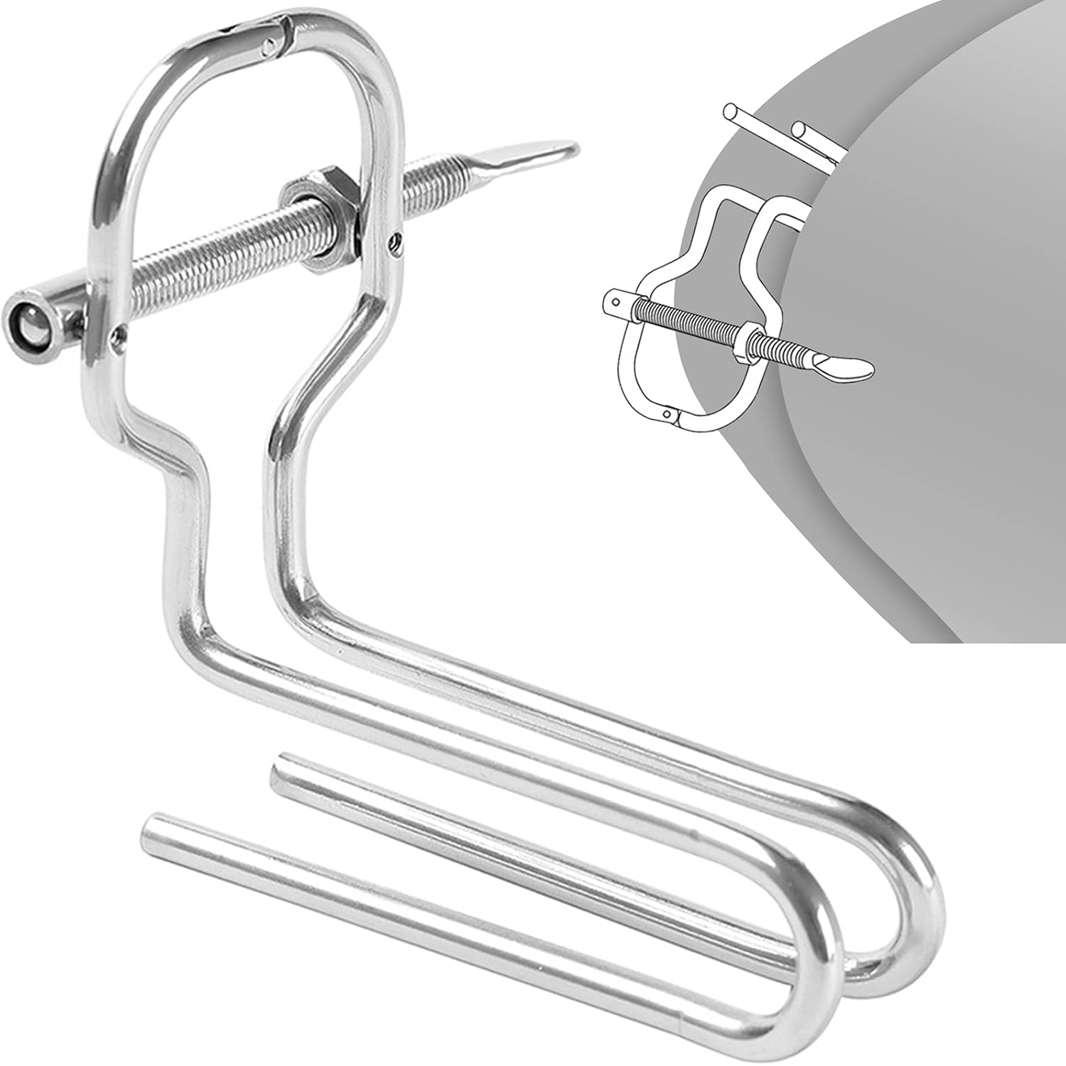 Dilatateur anal en acier inoxydable, dilatateur vaginal en métal, extenseur anal réglable Dilatateur anal en acier inoxydable, dilatateur vaginal en métal, extenseur anal réglable
