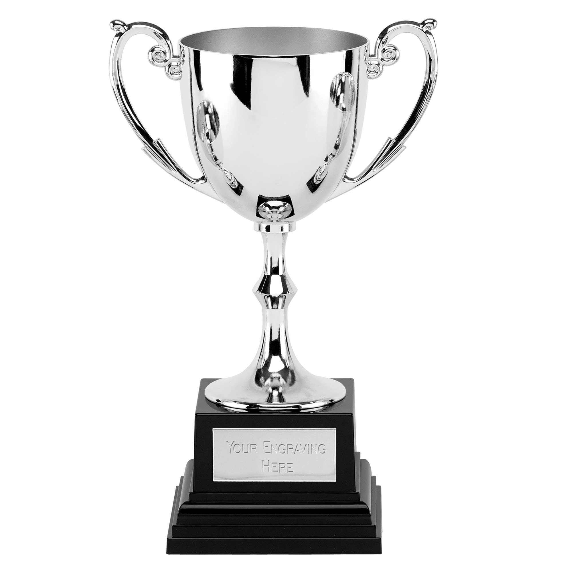 Trophiesplusmedals Silver Recognition Nickel Plated Presentation Cup - Heavyweight Base | 14Cm | Ideal For Achievement Awards
