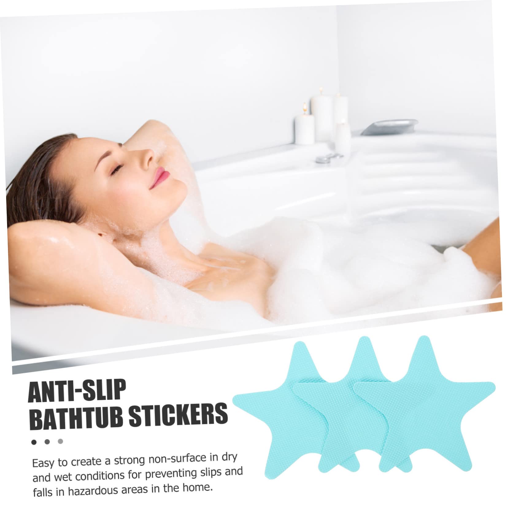 IMIKEYA 80piezas Pegatinas Antideslizantes para Baño De Adhesivos Impermeables para Ducha y Bañera Diseño Forma De Seguridad Superficies Resbaladizas