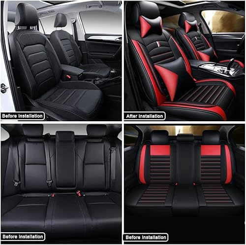 Miniatura 7 de Fundas de asiento de automóvil de lujo para GLA 250, juego completo de fundas de piel sintética para 5 asientos, antideslizantes, impermeables,