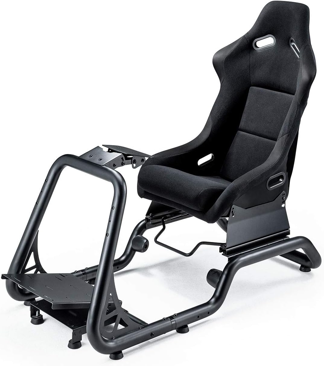 ダブルまま2点 サンワダイレクト レーシングコックピット 前後無段階調整 4段階