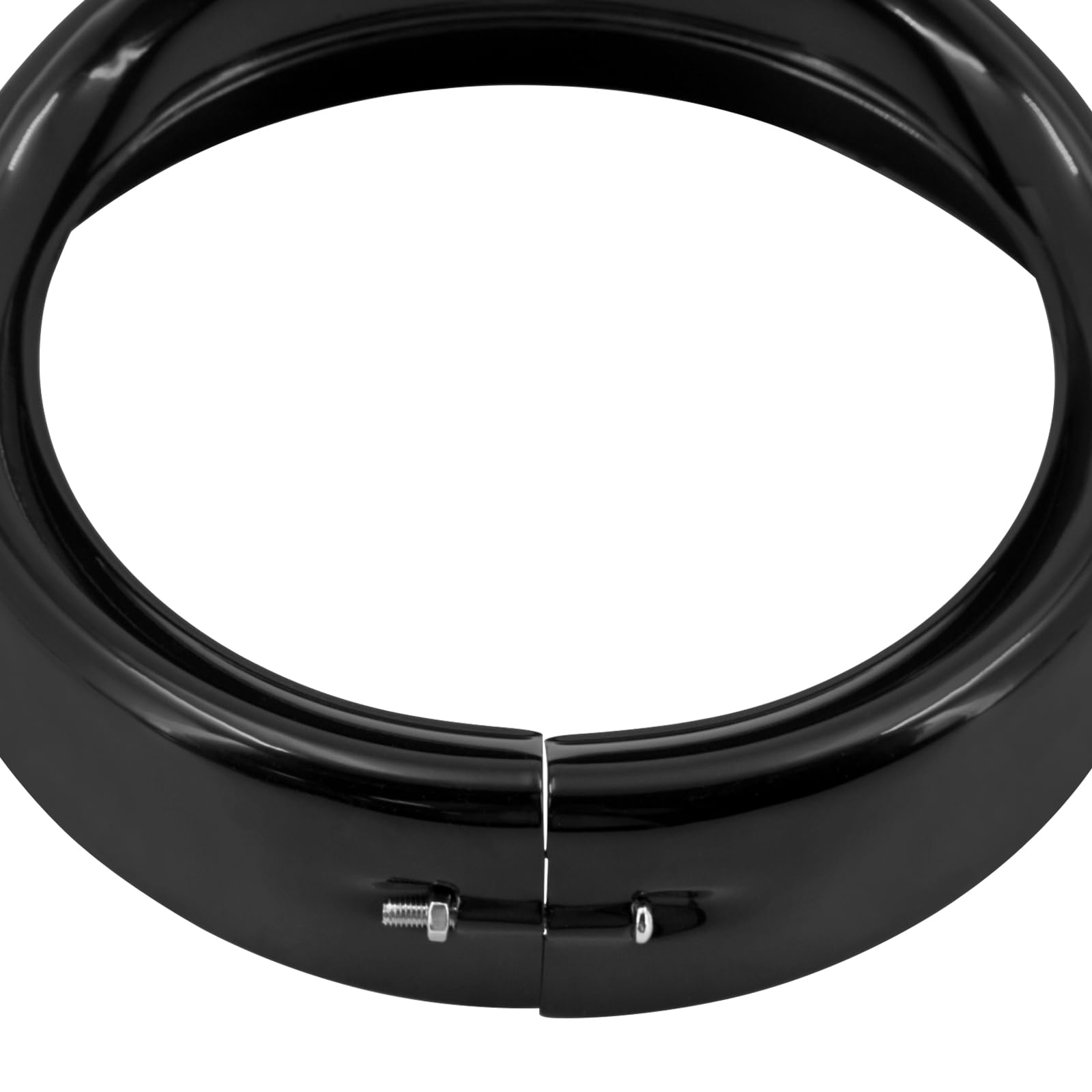 Motorrad 17,8 cm Scheinwerfer Visier Trim Ring 11,4 cm Scheinwerfer Dekorieren Ring Abdeckung Scheinwerfer Abdeckung Fit Für Harley Dyna Touring Softail Road King Trike 1962-up Glanz Schwarz