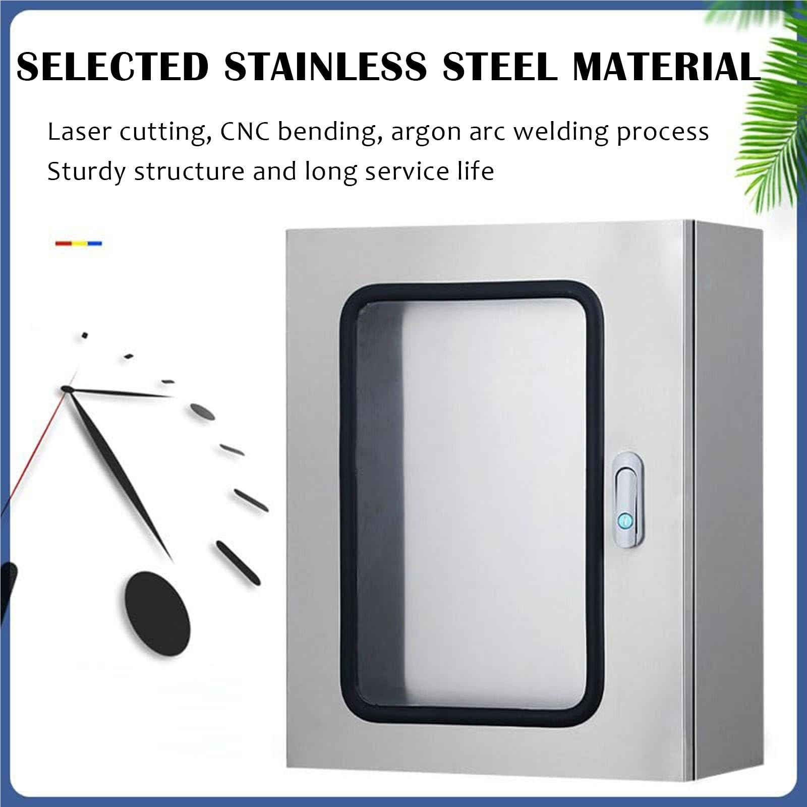 Scatola elettrica in Acciaio Inox 304, Armadio di Rete per Esterni per fabbriche/officine/Magazzini, Scatola di derivazione elettrica a Parete (Dimensioni: H x L x P 14x12x6 Pollici/Spesso
