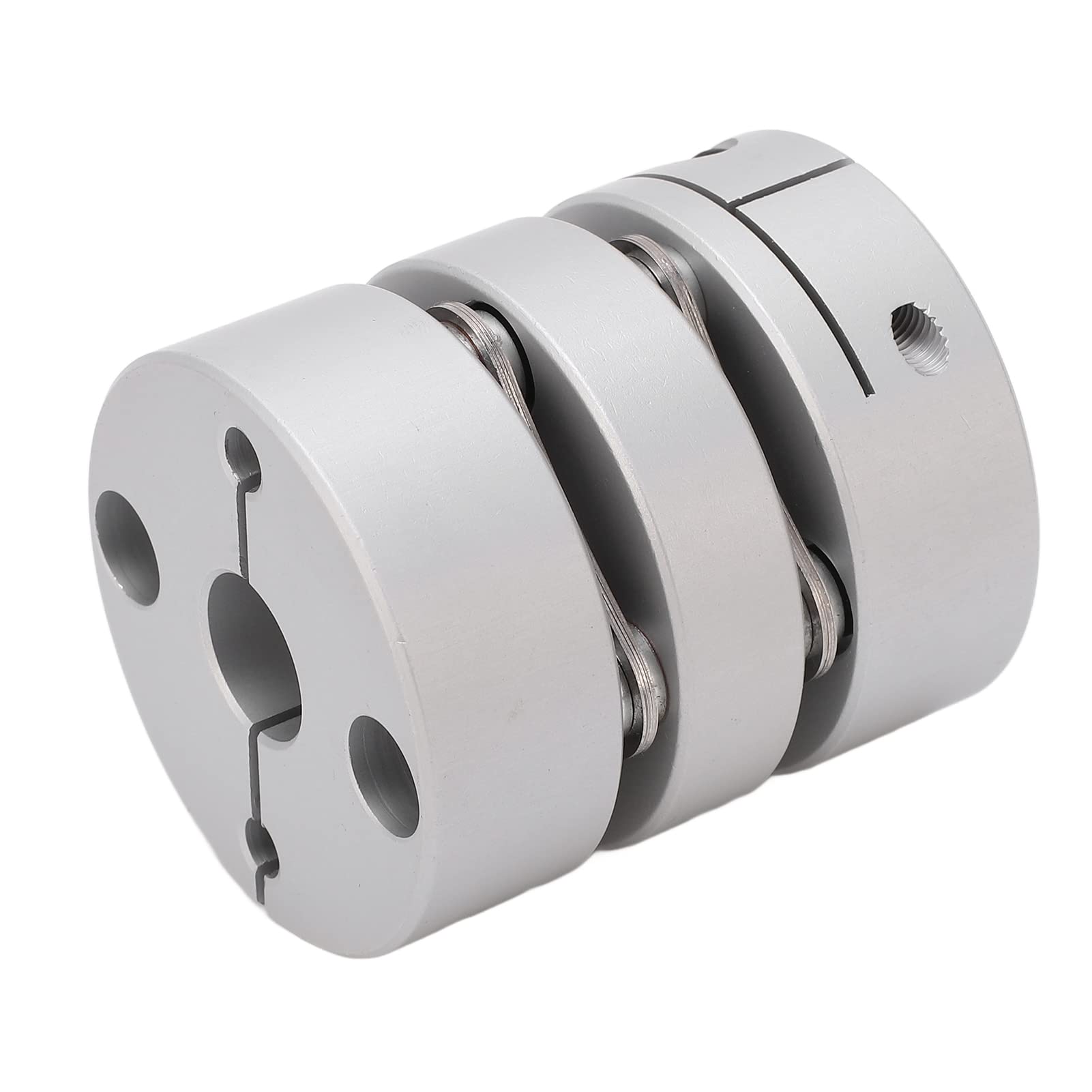 Acoplamiento de doble diafragma Cubo de rueda de aleación de aluminio Acoplamiento de eje de disco de acero inoxidable Alta resistencia Ligero Durable para servomotores Motores