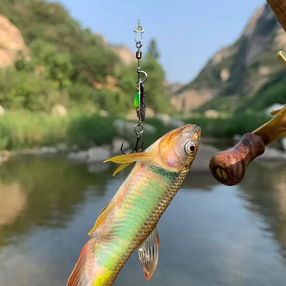 100 piezas conectores giratorios U de latón para pesca miniatura 7
