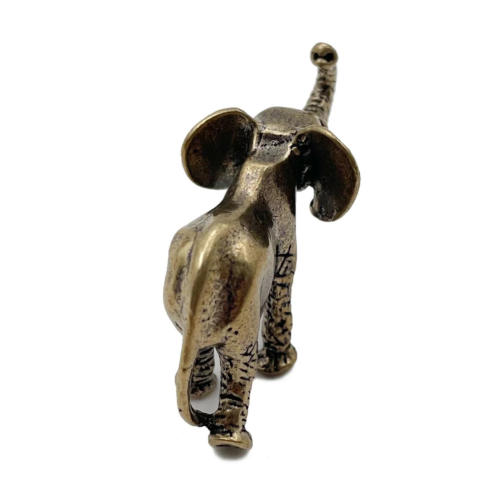 Ozdoby Mosiężne, Elementy Dekoracyjne, 4,5 X 2,8 Cm, Antyczny Brąz, Miniaturowe Figurki Słoni, Ozdoby Na Stół Do Herbaty, Ozdoby Z Litej Miedzi, Ozdoby Ze Zwierzątkami