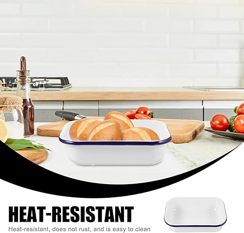 Vista 15 de Kichvoe Recipientes de alimentos para parrilla, bandeja para hornear panqueques, bandeja de almacenamiento resistente al desgaste, bandeja