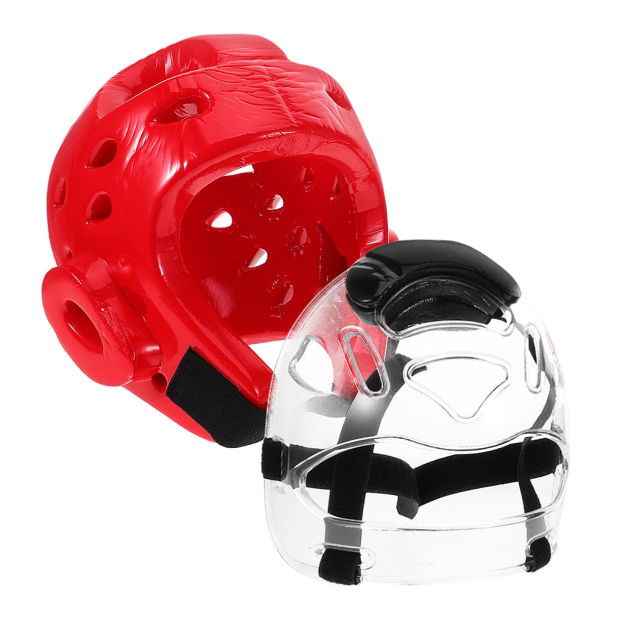 Abaodam Casco Karate con Imbottitura Protettiva Regolabile Casco Taekwondo con Paraschiena Esteso e Fodera Traspirante