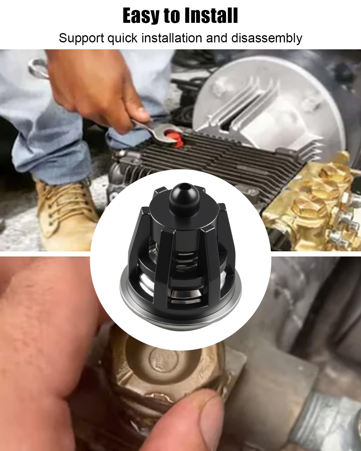 Hochdruckreiniger-Rückschlagventil-Set, passend für Mi-T-M 700009 Inter Pump 47 49 50 51 Serie Kit01/K01 36.7032.01 758-543, ersetzt 700009, 6 Stück