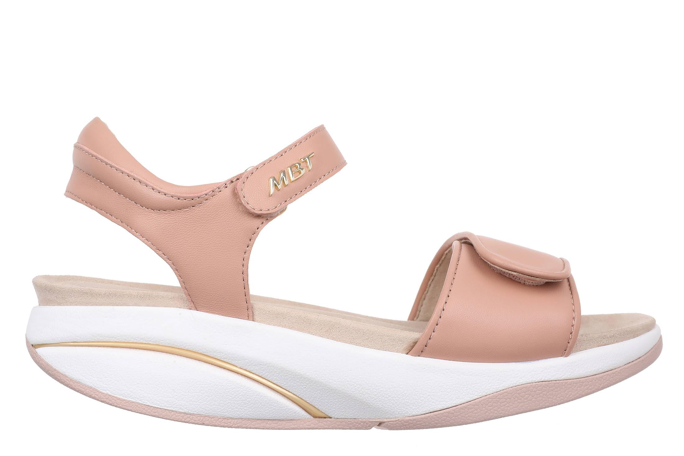 MBT MALIA 2 Sandalias de Vestir para Mujer en Piel de Oveja. Calzado Ligero y Cómodo de Primavera Verano. Calzado Fisiológico de Confort y Estabilidad. Sandalias Estilo Moderno con Velcro