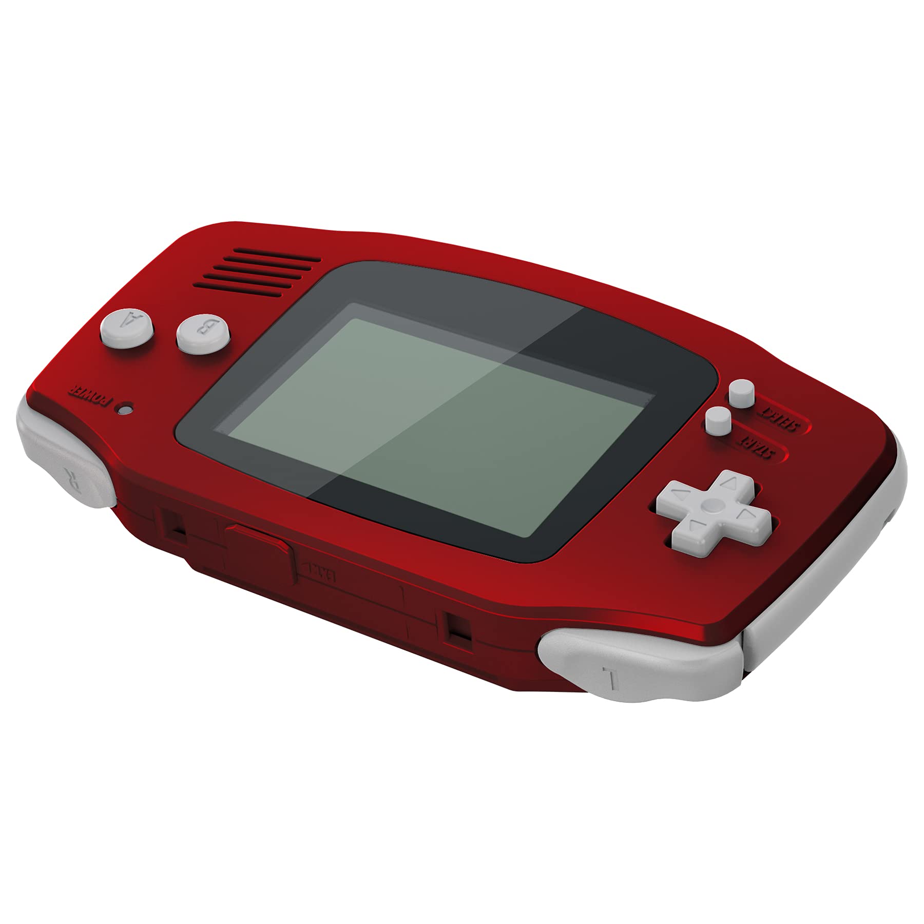 eXtremeRate Coque Remplacement avec Boutons Couverture Complete pour Gameboy Advance GBA, Compatible avec IPS et LCD Standard, Console et écran IPS Non Incluse-Rouge Écarlate