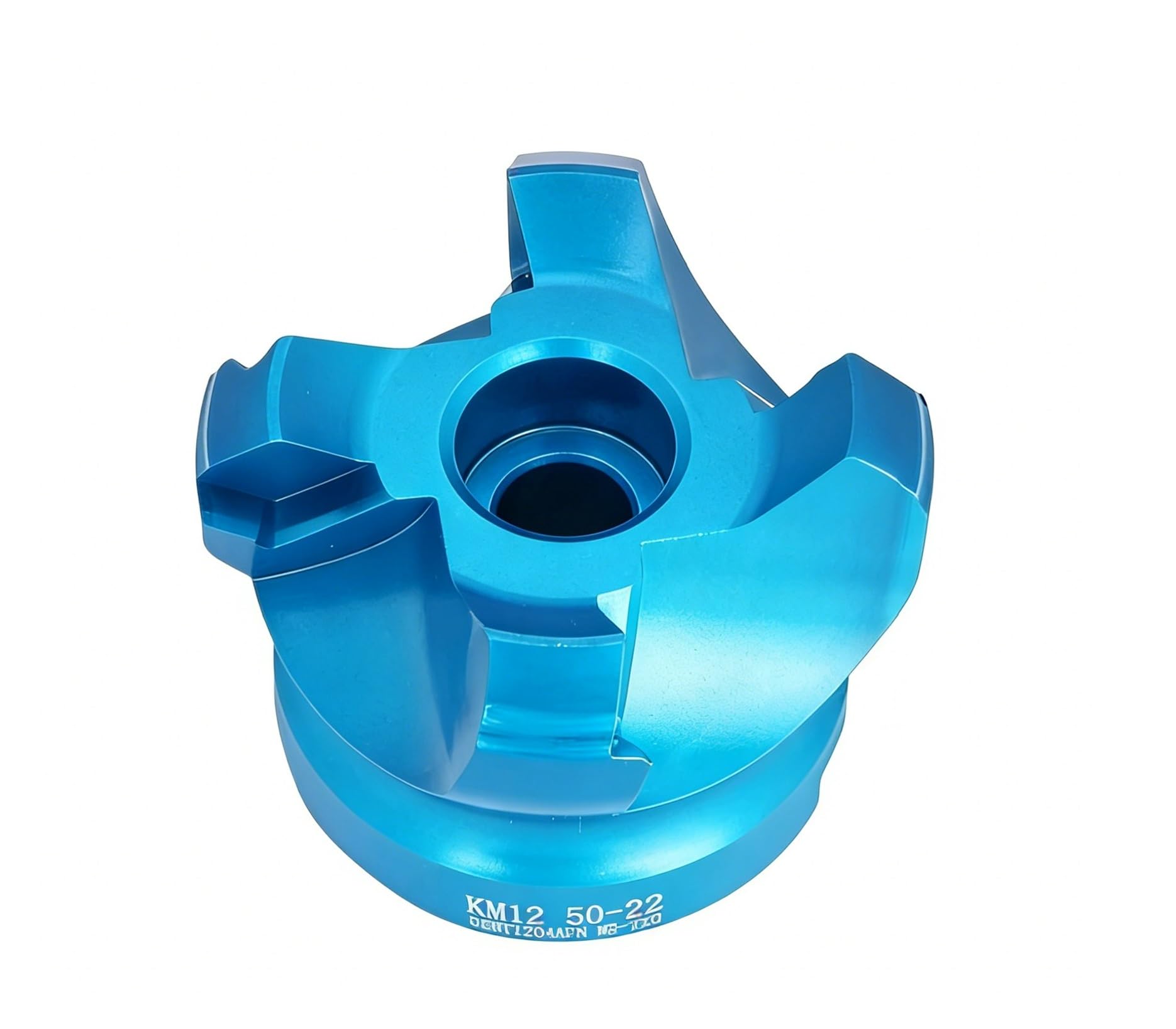 KM12 45° Aluminum Face Milling Cutter Head, Indexable Face Mill for SEKT1204 Inserts(KM12-63-22-4T)