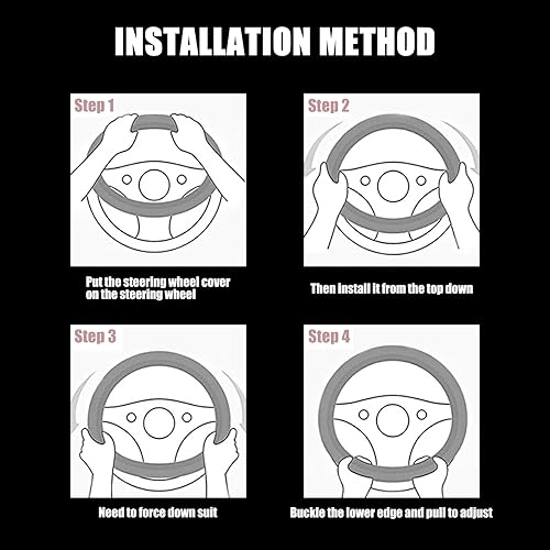 Miniatura 3 de 1 funda brillante para volante de automóvil, 14.9 pulgadas, con diamantes de imitación esponjosos, decoración de invierno, accesorios de protección