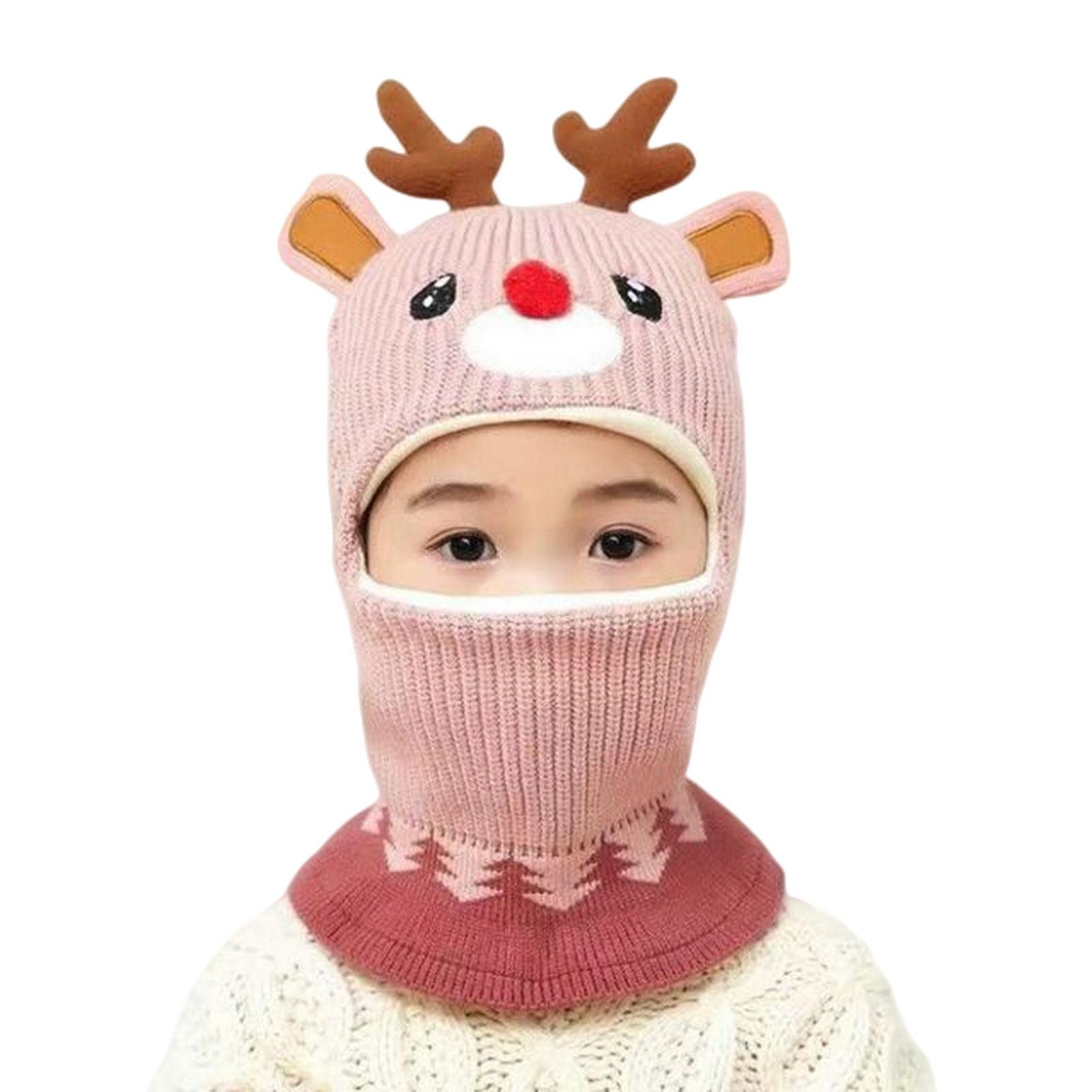 Invierno Niño Gorra Niña Sombrero Infantil Invierno Velvet Bola Capa De Orejas para Niños Autumn Dot Hat Cuello Capítulo Capografía De Fotografía para Niños Y Niñas-Picture,One Size