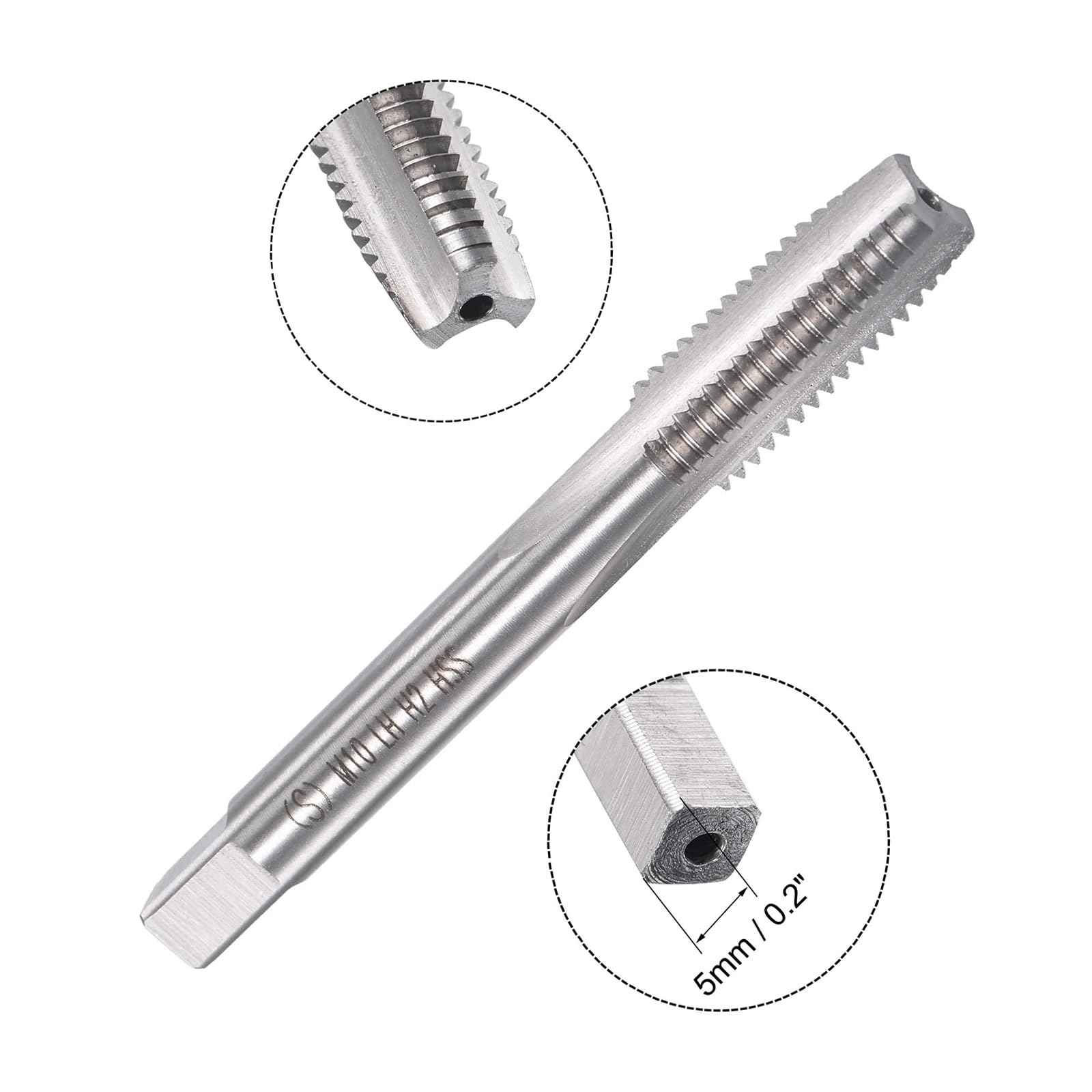 MACHSWON M10x1.5mm Metric Left Hand Tap and Die Set,Machine Thread Screw Tap with Round Threading Die,Tap & Die Kit for Nut Screw Bolt Thread Repair - Image 4