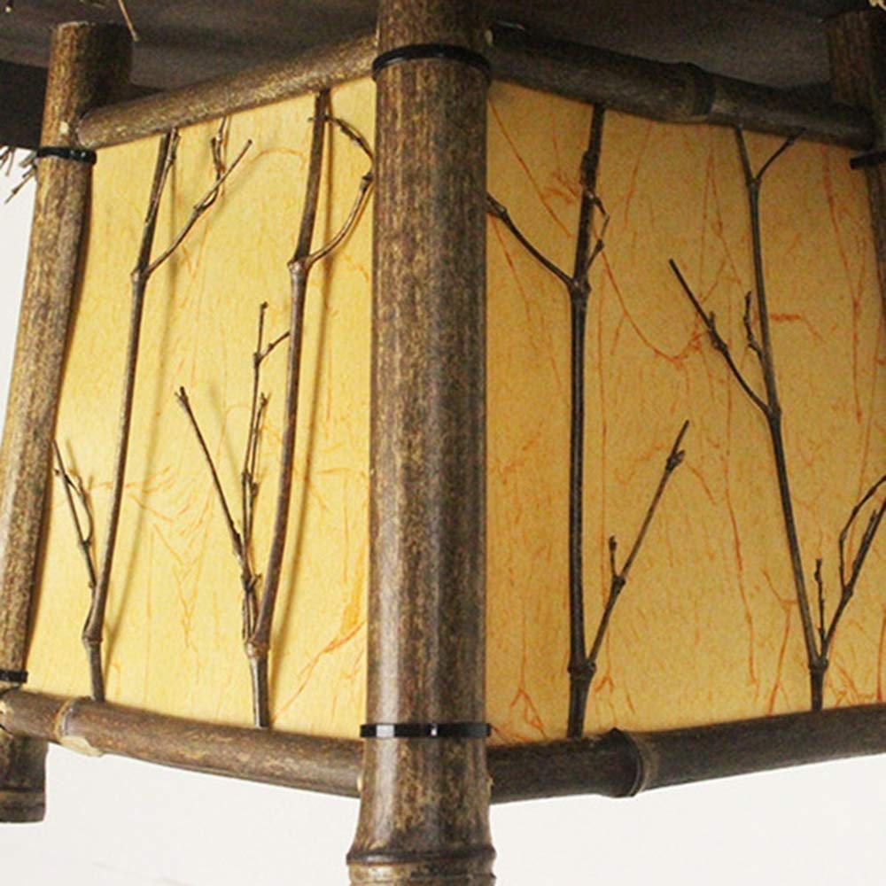 MMRTDJDR Tradycyjne vintage wisiorki Akcesoria światła chińska lampa południowo -wschodniej Azji Południowo -Wschodnia światło japońskie ręcznie tkane wiejskie oprawy żyrandola
