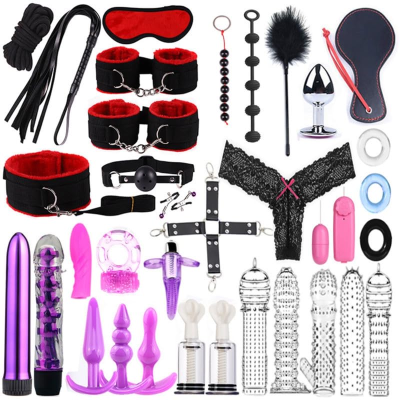 BDSM 34 PCS Nylon Fitness Set Accessorio, Accessorio di Allenamento Protettivo per L'Esercizio di Potenza (Rosso)