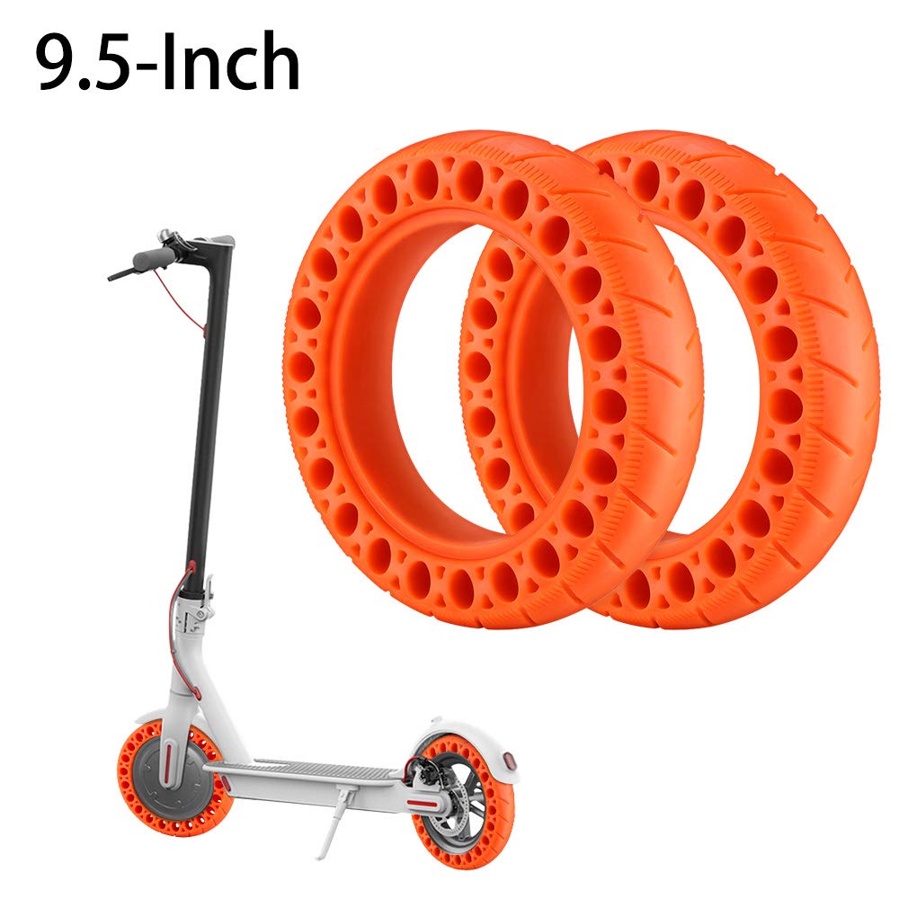 HaavPoois2Pcs 8.67inch Solid Tire Tyre for Xiaomi mijia M365, Front/Rear Rubber Tire Wheel Replacement for Electric Scooter Anti-slip, Red (Spare Honeycomb Tire)