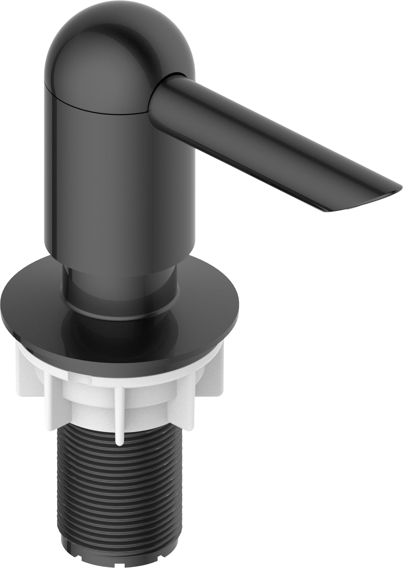 Soap Dispenser for Kitchen Sink, Dish Soap Dispenser Set Pump Replacement with 18 oz Bottle, Non-Metallic, Matte Black