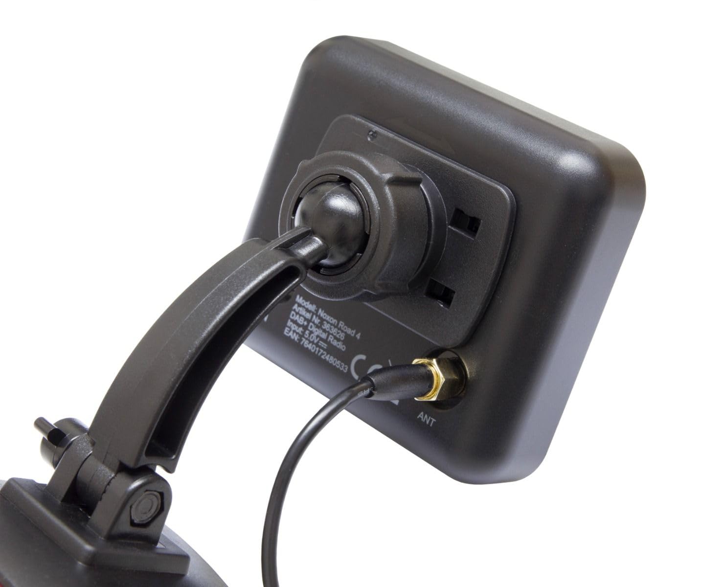Noxon Road 4 - Adattatore DAB+ per auto, Bluetooth e vivavoce, trasmettitore FM, Line Out, Aux In, grande display a colori, antenna DAB+ attiva