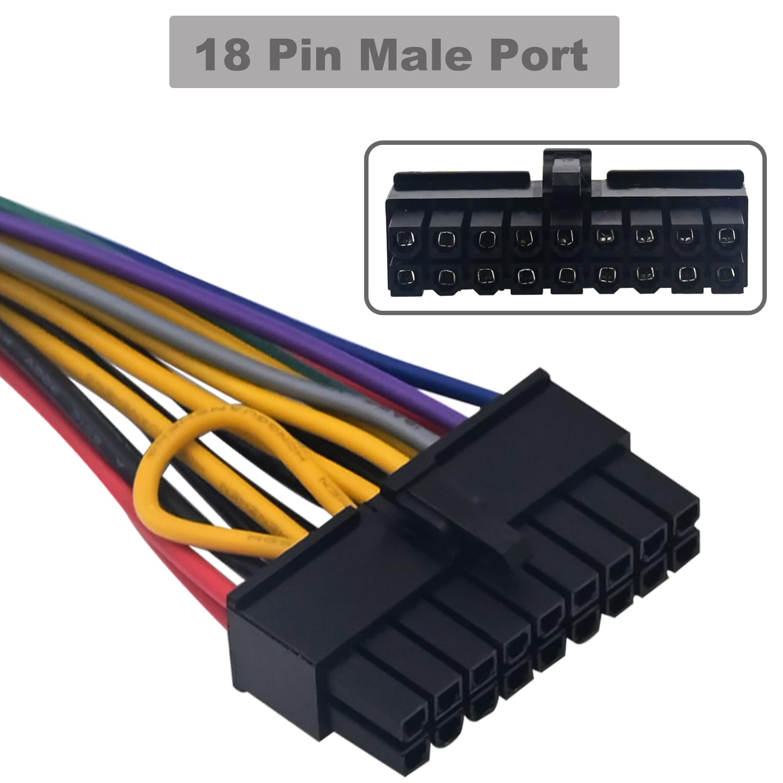 12 ATX Main 24-Pin to 6-Pin PSU Power Adapter Cable for HP Z220 Z230 Z340