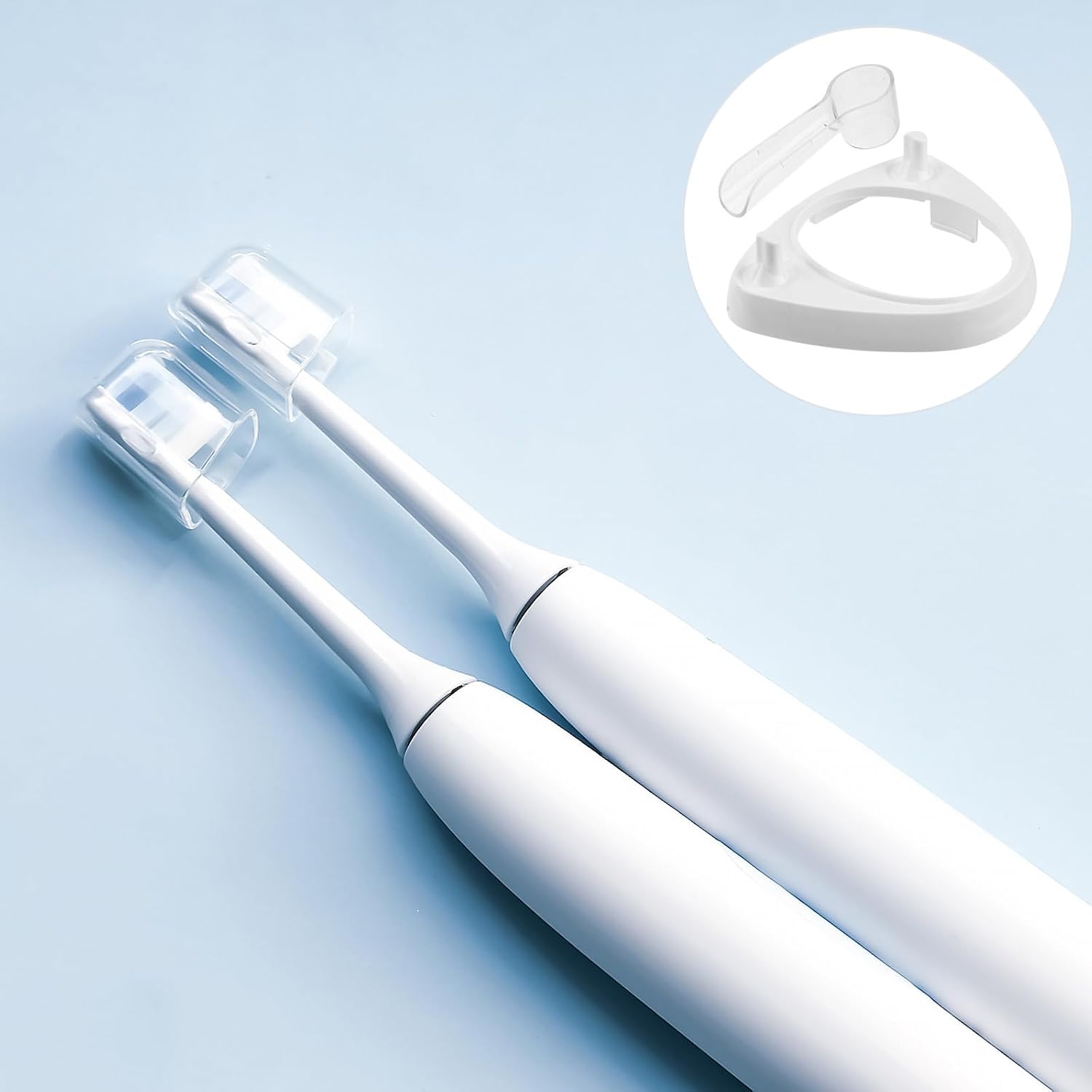 Electric Toothbrush Holder Stand ABS with Cover for 2 Heads image 4
