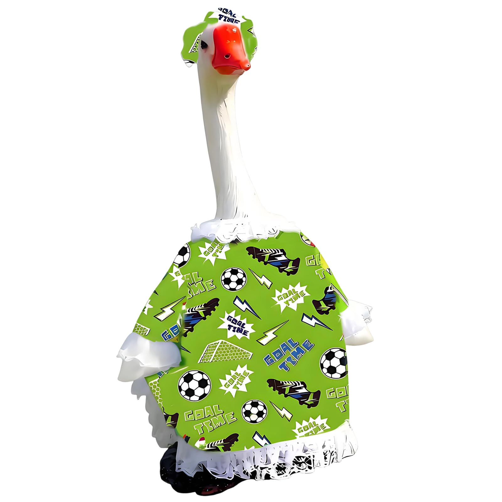 Pouch Goose Costume Cement Goose Statue Clothes Hat Outdoor Garden Display Party Decor Porch Waterfowl Clothes
