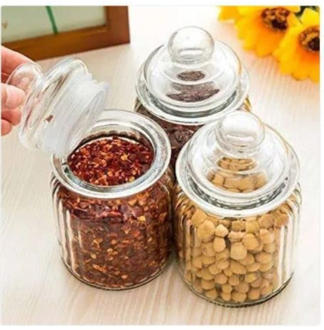 Inovique Enterprises™ 350 ml Glass jar with Air Tight Lid for Herbs Jar, Jam Jar, Cookie Jar, pop Glass jar, Biscuit Glass Jar, Masala Storage Glass Jar For Home And Kitchen pack of ((4) (B0C6FS4WX7) Amazon Price History, Amazon Price Tracker